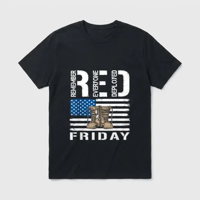 Veteran Red Friday Troops T-Shirt – Classic T-Shirt in Black