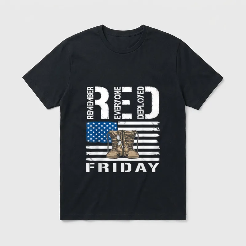Veteran Red Friday Troops T-Shirt – Classic T-Shirt in Black