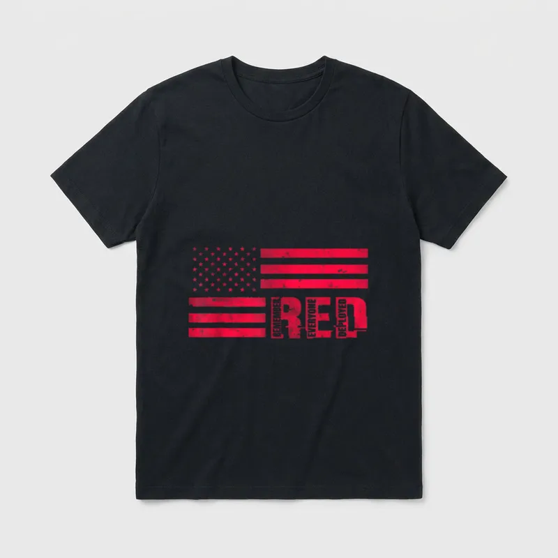 Remember Veterans Red Friday T-Shirt – Classic T-Shirt in Black