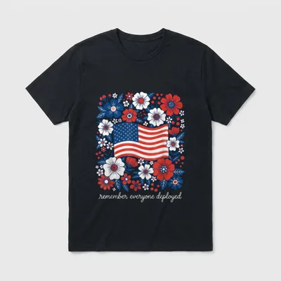Military Remember Everyone Deployed T-Shirt – Classic T-Shirt in Black