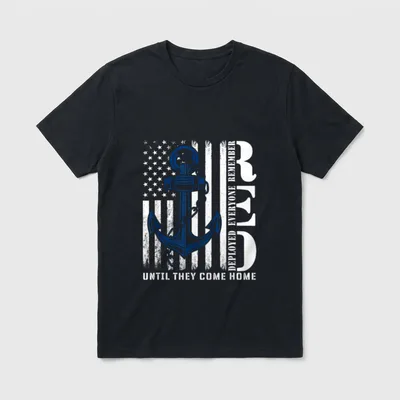 Red Friday Military Memorial Day Veterans T-Shirt – Classic T-Shirt in Black