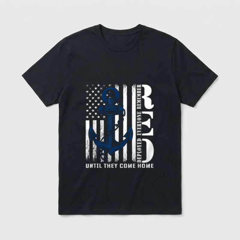Red Friday Military Memorial Day Veterans T-Shirt – Classic T-Shirt in Black