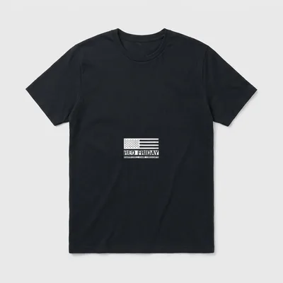 2 Sided Print Red Friday Military T-Shirt – Classic T-Shirt in Black