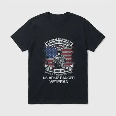 US Army Ranger Patriotic T-Shirt – Classic T-Shirt in Black