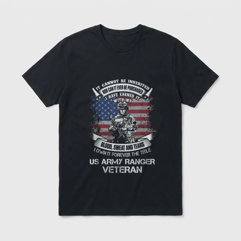 US Army Ranger Patriotic T-Shirt – Classic T-Shirt in Black