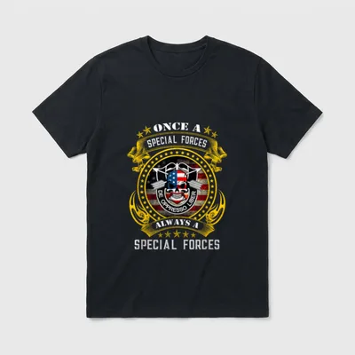 Army De Oppresso Liber Veteran T-Shirt – Classic T-Shirt in Black