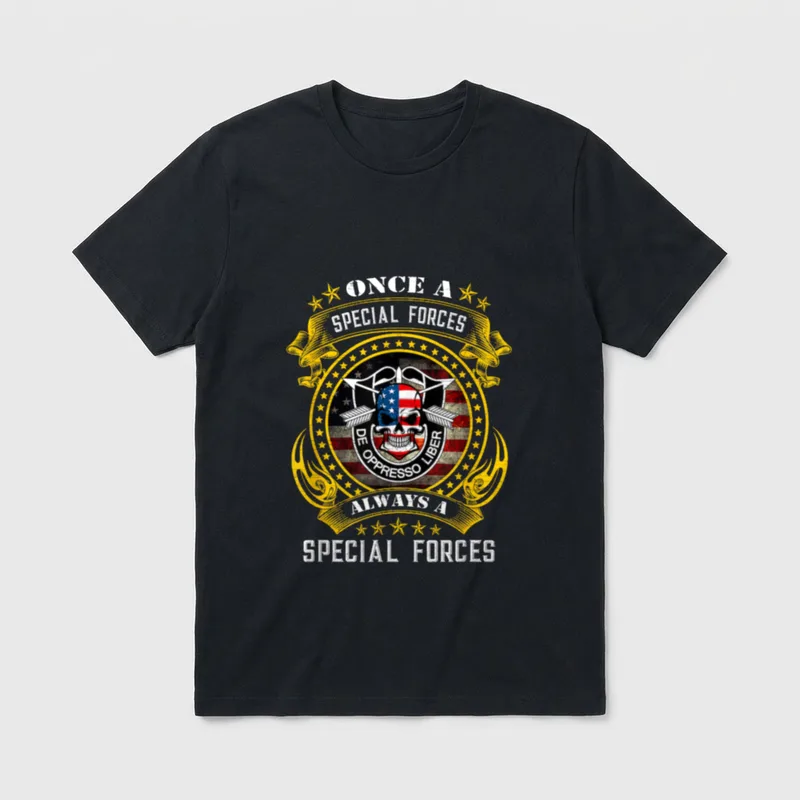 Army De Oppresso Liber Veteran T-Shirt – Classic T-Shirt in Black