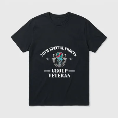 20th Special Forces Group Veteran T-Shirt – Classic T-Shirt in Black