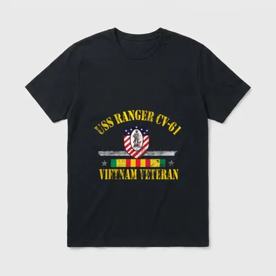 Aircraft Carrier Veterans Day Patriotic T-Shirt – Classic T-Shirt in Black