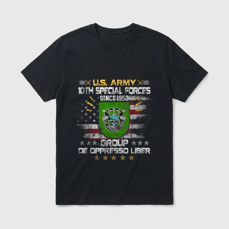 10th Special Forces Group Veteran T-Shirt – Classic T-Shirt in Black