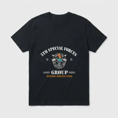5th Special Forces Group SFG Motivated T-Shirt – Classic T-Shirt in Black