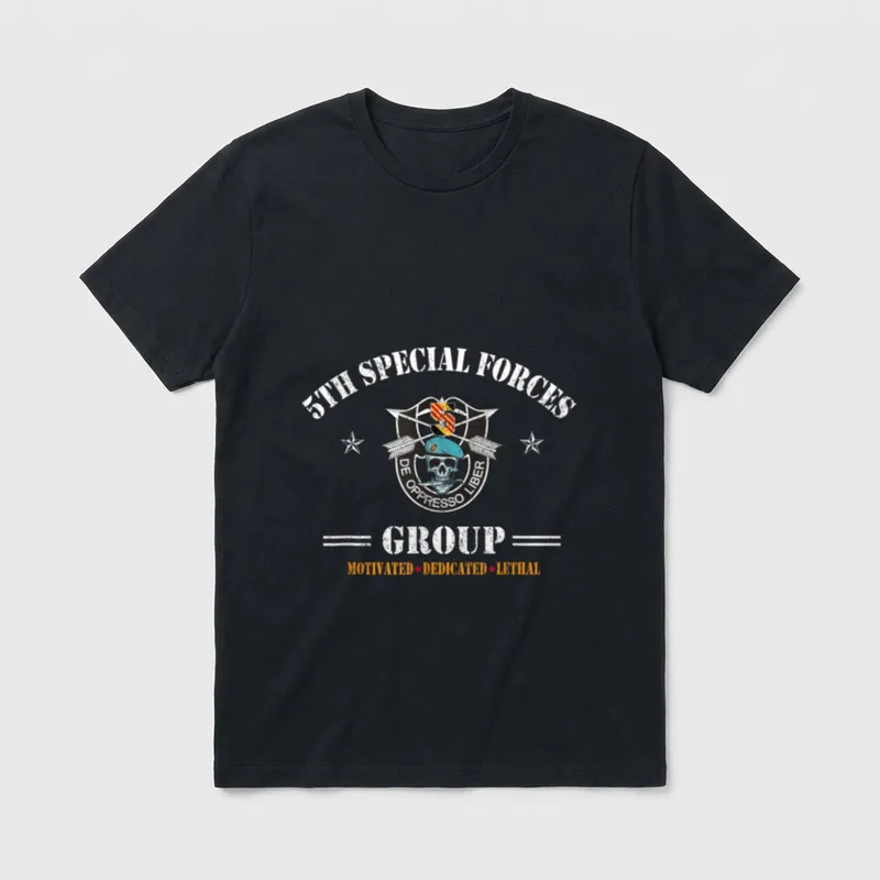 5th Special Forces Group SFG Motivated T-Shirt – Classic T-Shirt in Black