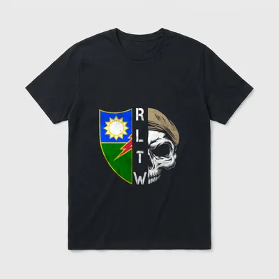 75th Ranger Regiment Skull Unit Crest T-Shirt – Classic T-Shirt in Black