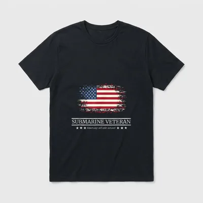 Vintage Submarine Veteran Silent Service T-Shirt – SUBMARINE VETERAN honoring all who served – Classic T-Shirt in Black