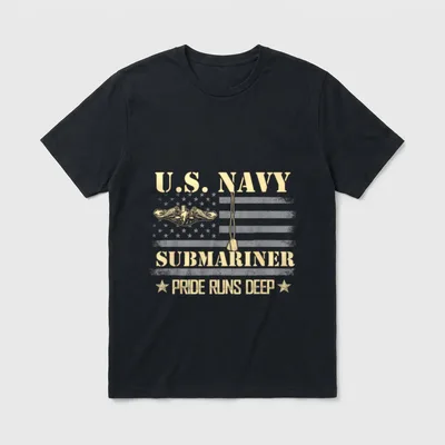 Military Submarine Patriotic T-Shirt – Classic T-Shirt in Black