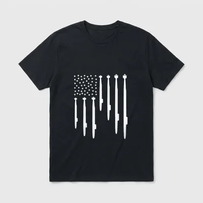 Submarine Veteran Flag T-Shirt – Flag design with submarines replacing stripes and stars – Classic T-Shirt in Black