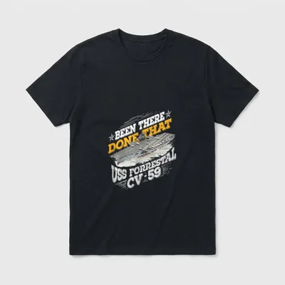 Navy Ship Forrestal Military T-Shirt – Classic T-Shirt in Black