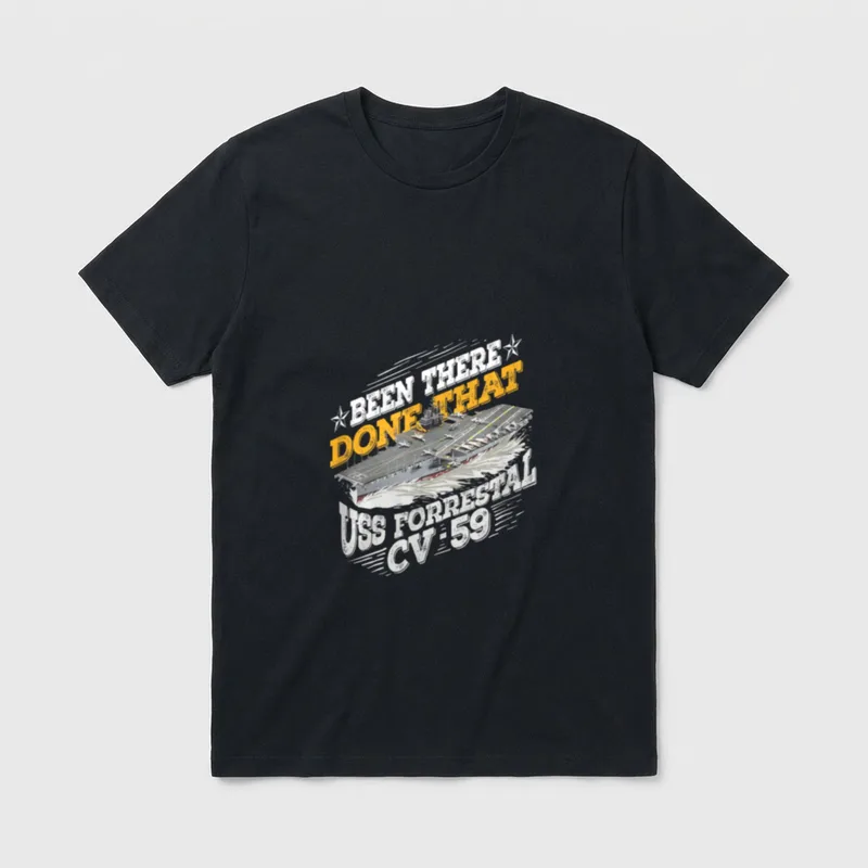 Navy Ship Forrestal Military T-Shirt – Classic T-Shirt in Black