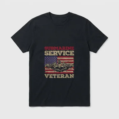 US Military Submarine Veteran T-Shirt – Classic T-Shirt in Black