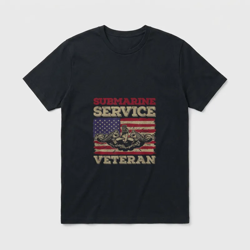 US Military Submarine Veteran T-Shirt – Classic T-Shirt in Black