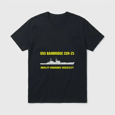 USS Bainbridge CGN-25 T-Shirt – Classic T-Shirt in Black