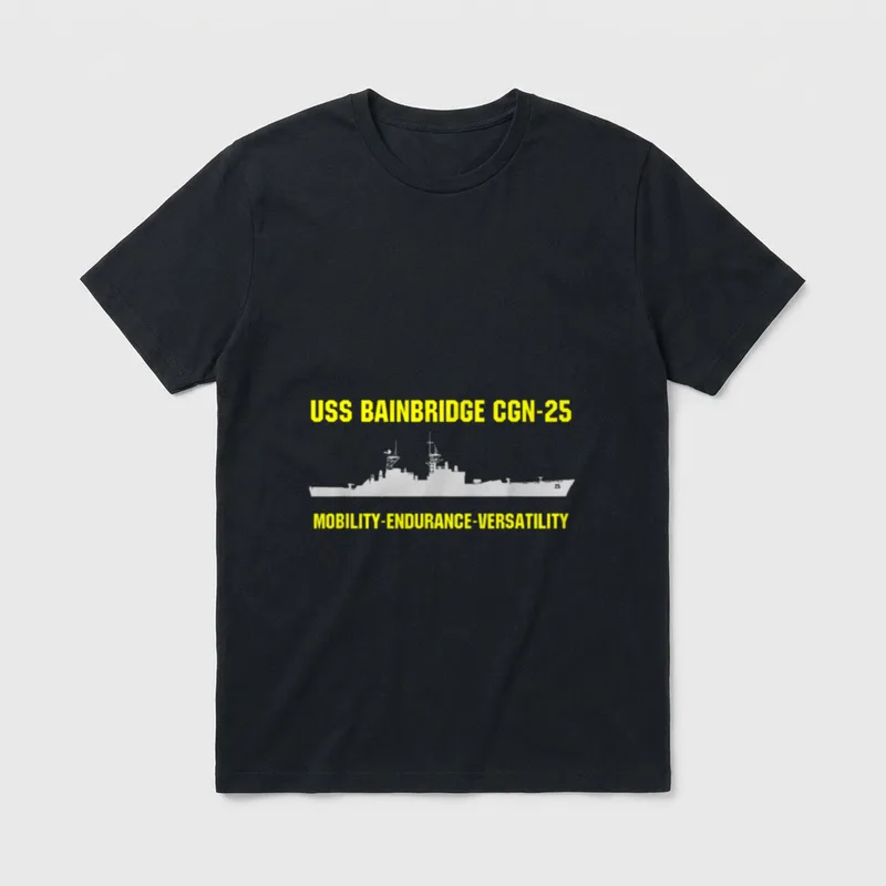 USS Bainbridge CGN-25 T-Shirt – Classic T-Shirt in Black