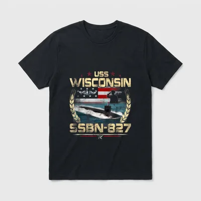 USS Wisconsin Submarine Veteran T-Shirt – Classic T-Shirt in Black