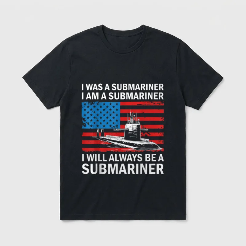 Submarine Veteran I Was a Submariner T-Shirt – Classic T-Shirt in Black