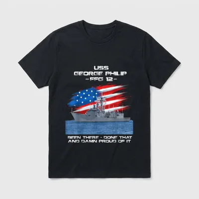 USS George Philip FFG-12 Veteran T-Shirt – Classic T-Shirt in Black