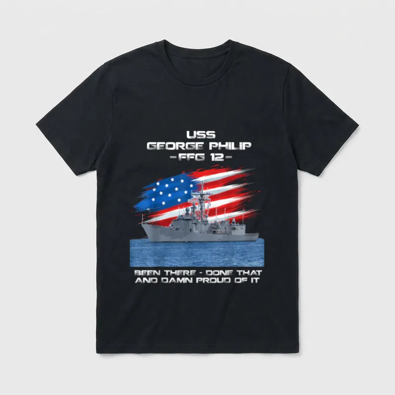 USS George Philip FFG-12 Veteran T-Shirt – Classic T-Shirt in Black