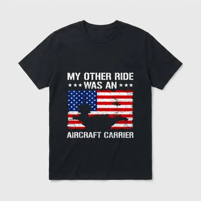 Aircraft Carrier Flag US Sailor Veteran T-Shirt – Classic T-Shirt in Black