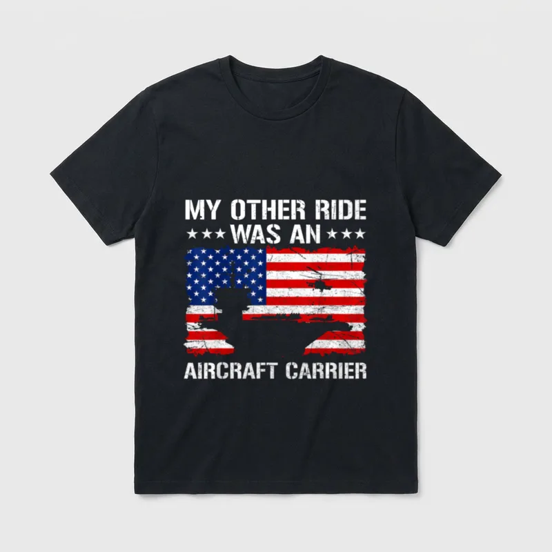 Aircraft Carrier Flag US Sailor Veteran T-Shirt – Classic T-Shirt in Black