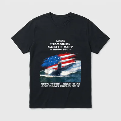 USS Francis Scott Key Submarine T-Shirt – Classic T-Shirt in Black