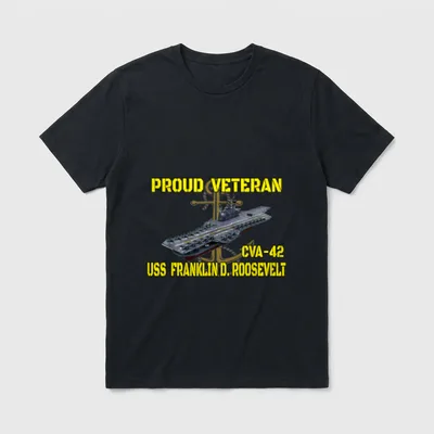 USS Franklin D. Roosevelt CVA-42 T-Shirt – Classic T-Shirt in Black