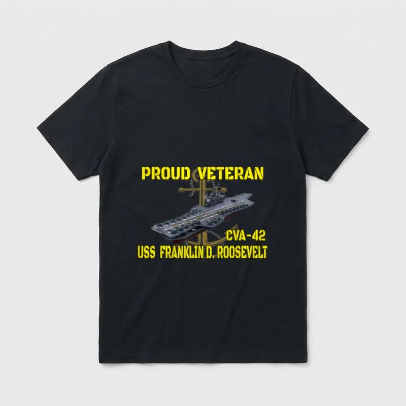 USS Franklin D. Roosevelt CVA-42 T-Shirt – Classic T-Shirt in Black