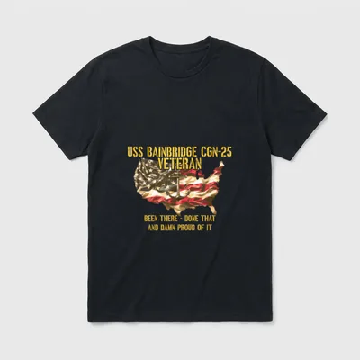 Bainbridge CGN-25 Guided Missile Cruiser Veteran T-Shirt – Classic T-Shirt in Black