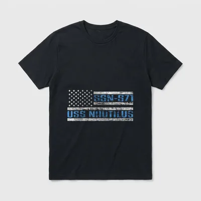 USS Nautilus Nuclear Submarine SSN-571 T-Shirt – Classic T-Shirt in Black