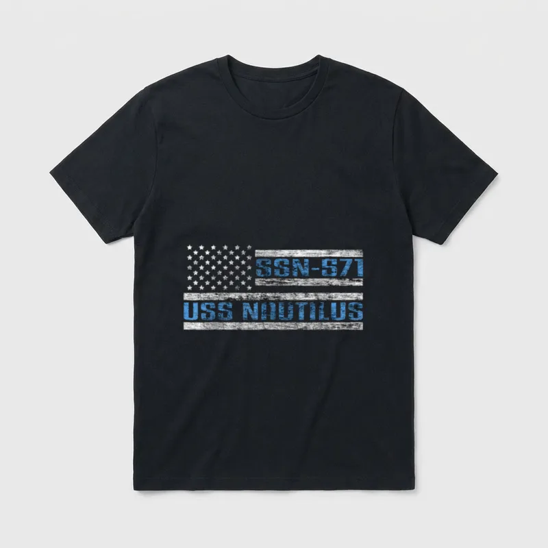 USS Nautilus Nuclear Submarine SSN-571 T-Shirt – Classic T-Shirt in Black