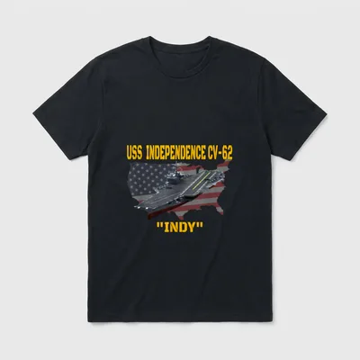 Aircraft Carrier USS Independence CV-62 Veterans T-Shirt – Classic T-Shirt in Black