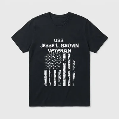 USS Jesse L Brown Veteran Navy T-Shirt – Classic T-Shirt in Black