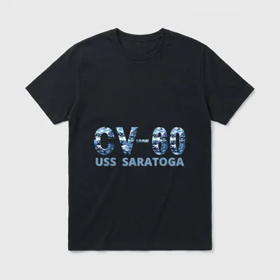 USS Saratoga Aircraft Carrier US Navy T-Shirt – Classic T-Shirt in Black