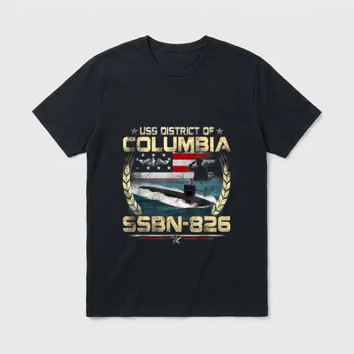 Columbia SSBN-826 USA Flag Submarine Veteran T-Shirt – Classic T-Shirt in Black