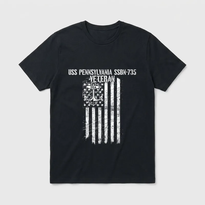USS Pennsylvania SSBN-735 Missile Submarine Veteran T-Shirt – Classic T-Shirt in Black