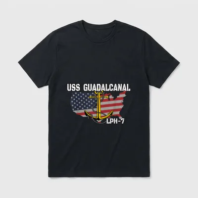 Guadalcanal LPH-7 Landing Platform Veterans T-Shirt – Classic T-Shirt in Black