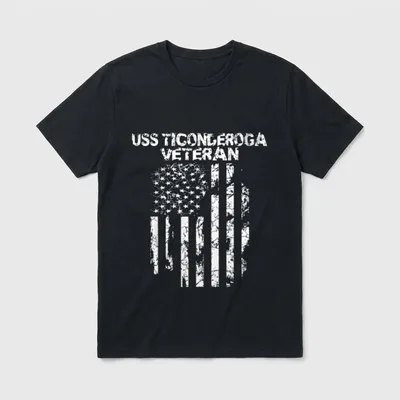 USS Ticonderoga Veteran T-Shirt – Classic T-Shirt in Black