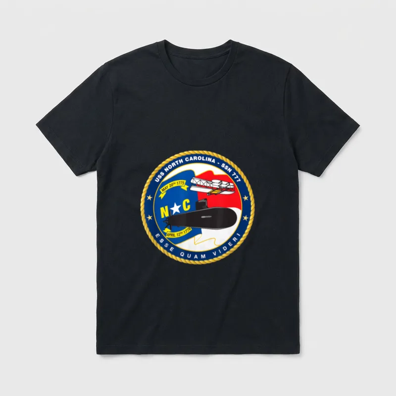Submarine Veteran SSN-777 USS North Carolina T-Shirt – Classic T-Shirt in Black
