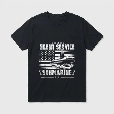 U S Submarines Silent Service Flag T-Shirt – Classic T-Shirt in Black