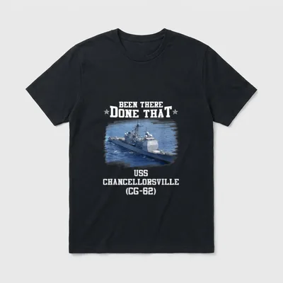 Chancellorsville CG-62 Ticonderoga Class Veteran T-Shirt – Classic T-Shirt in Black