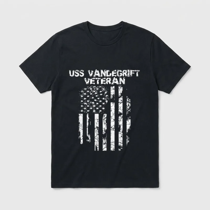 USS Vandegrift Veteran T-Shirt – Classic T-Shirt in Black