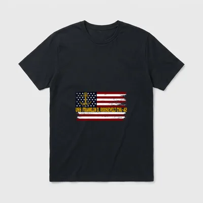 USS Franklin D Roosevelt CVA-42 Veteran T-Shirt – Classic T-Shirt in Black